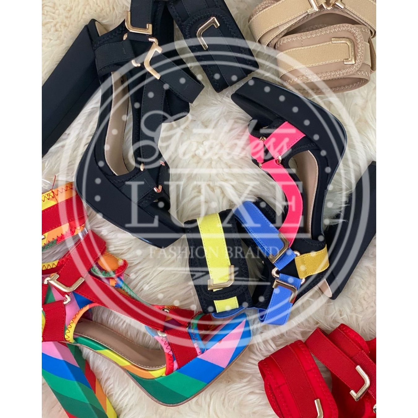 1K Keandra Black Multi Platform Heel