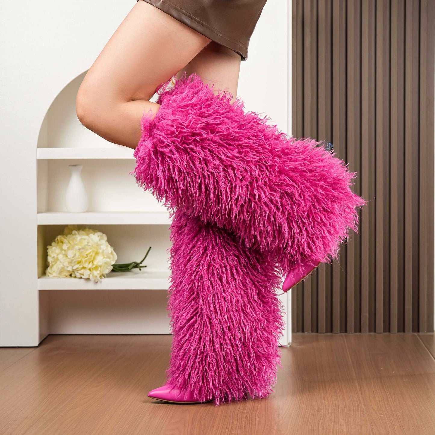 Demure Diamante Boot 2 Pink