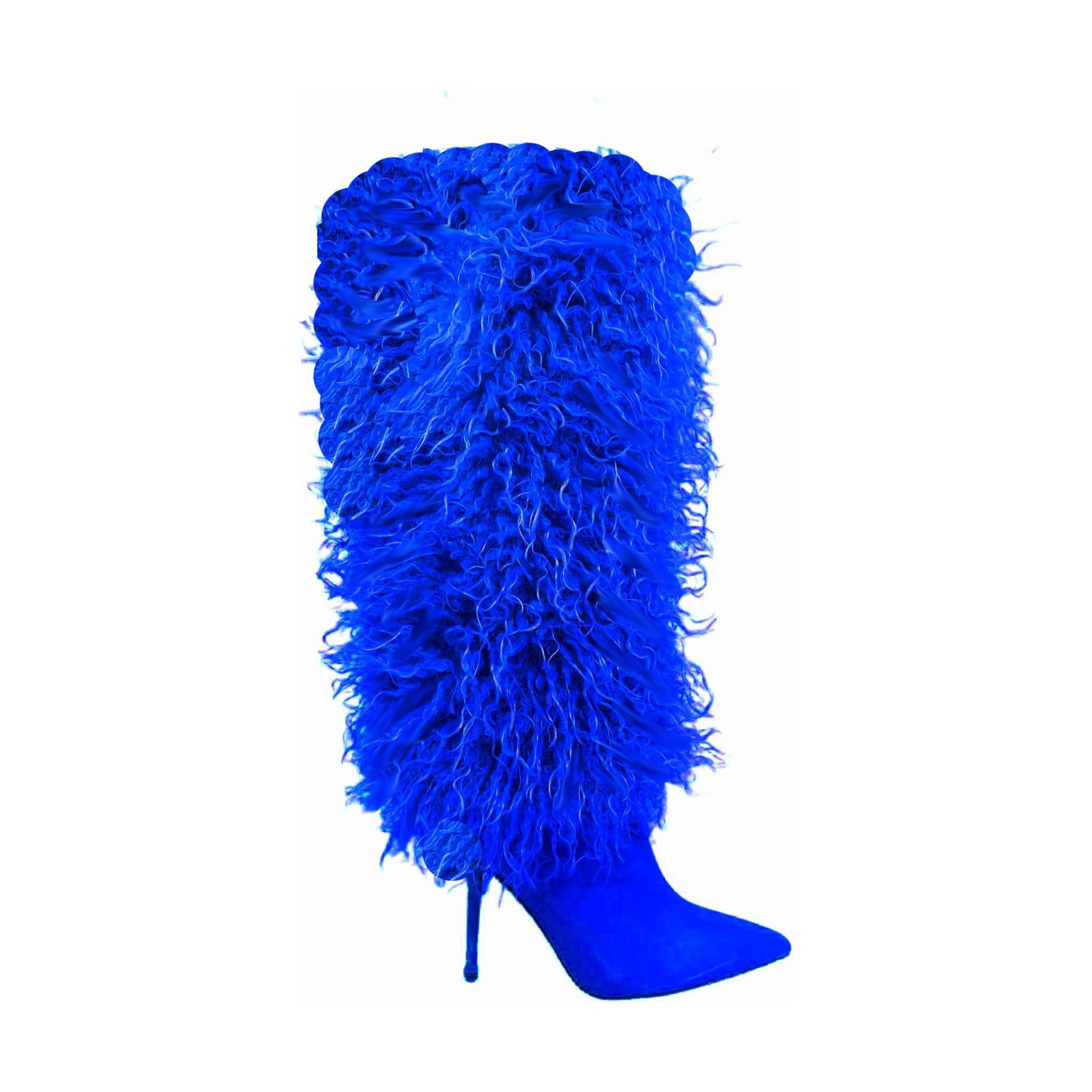 Demure Diamante Fur Boot