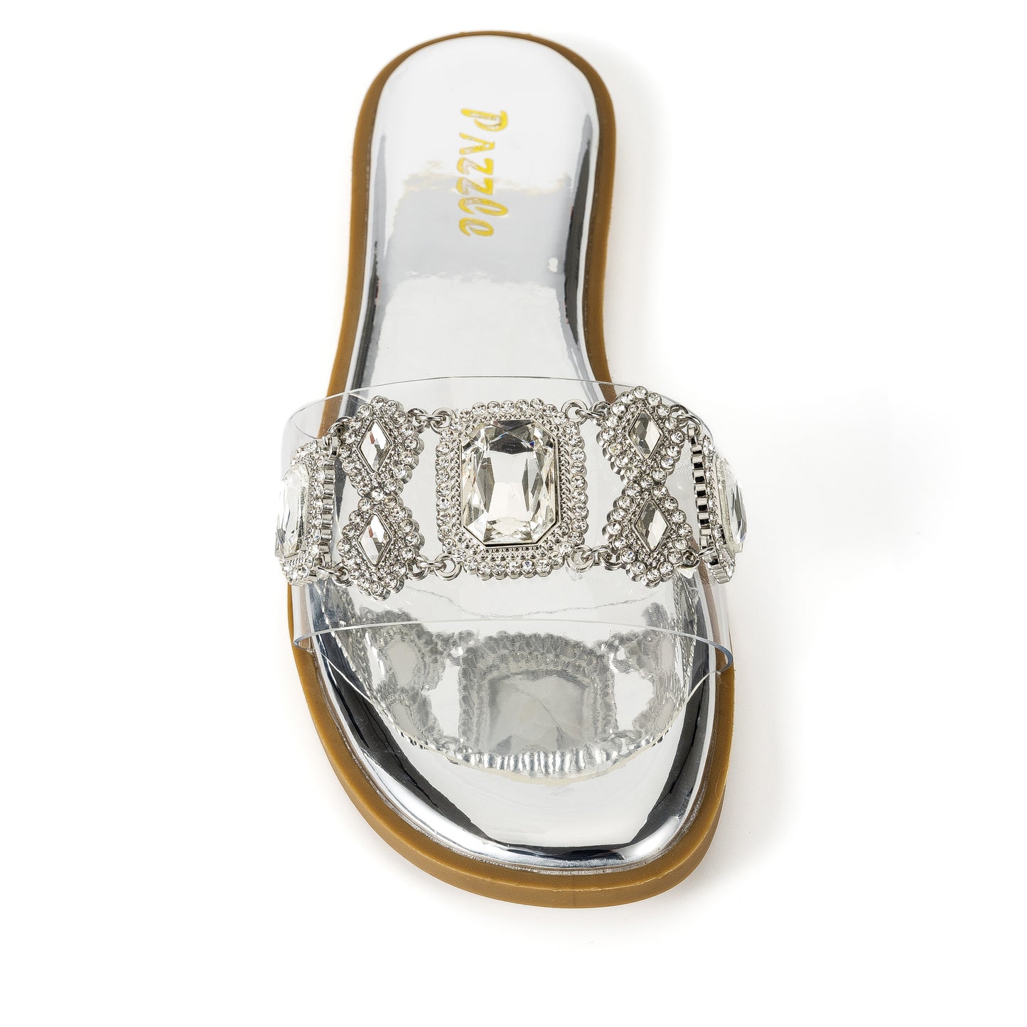001 Pizza Jeweled Flat Sandal