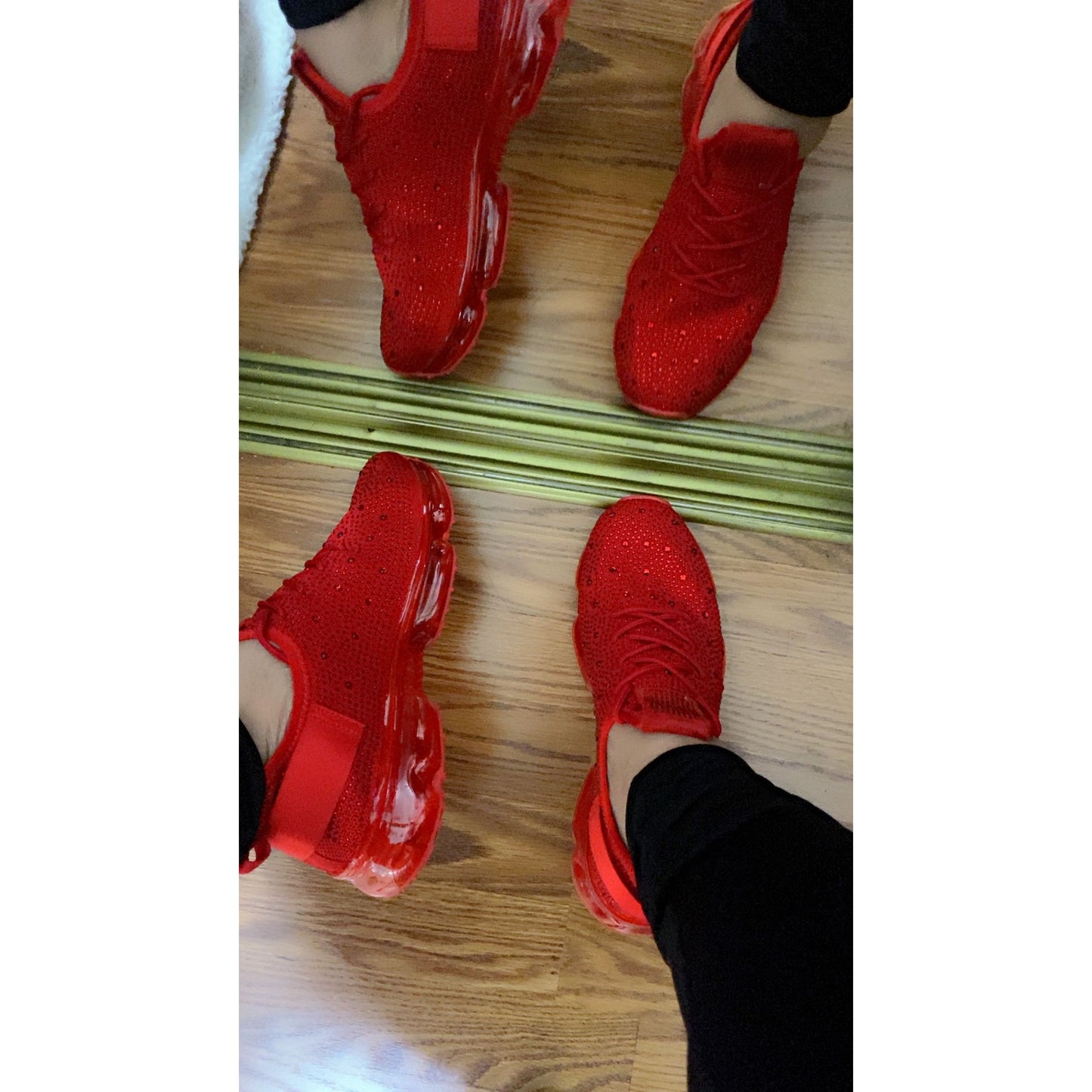 DEJA Red Fall Rhinestone Sneaker