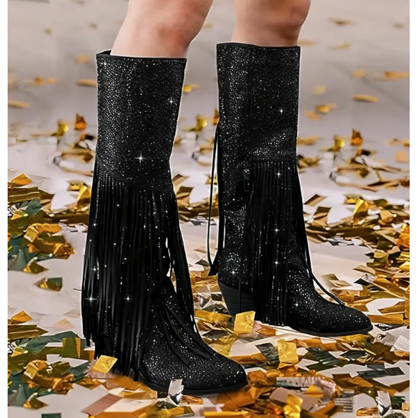 RODEO Rhinestone Fringe Boot