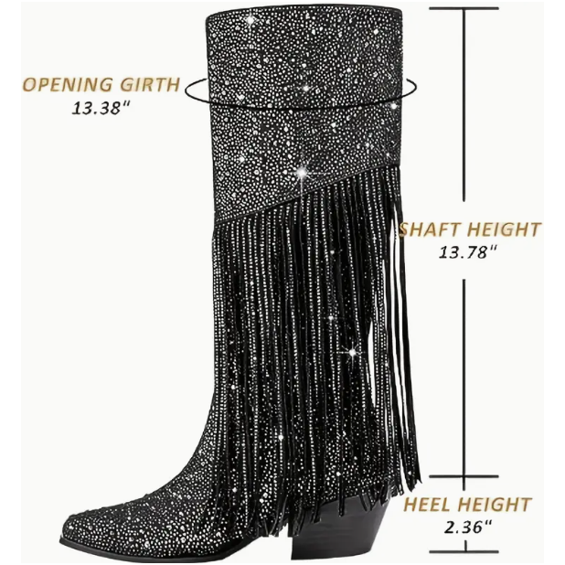 RODEO Rhinestone Fringe Boot