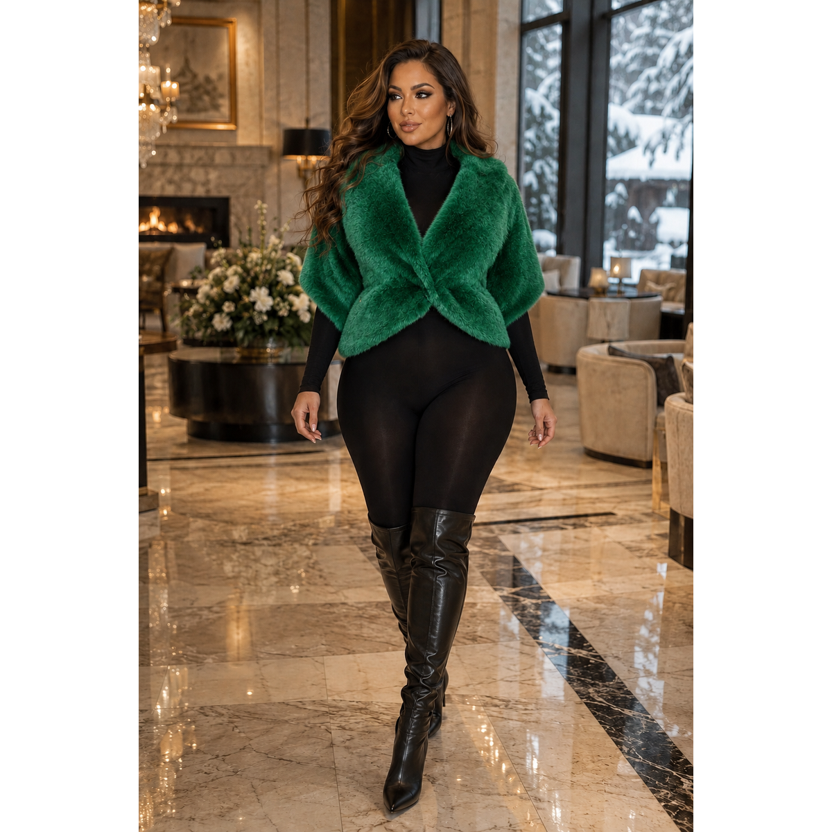 The Cinched Fur Shawl