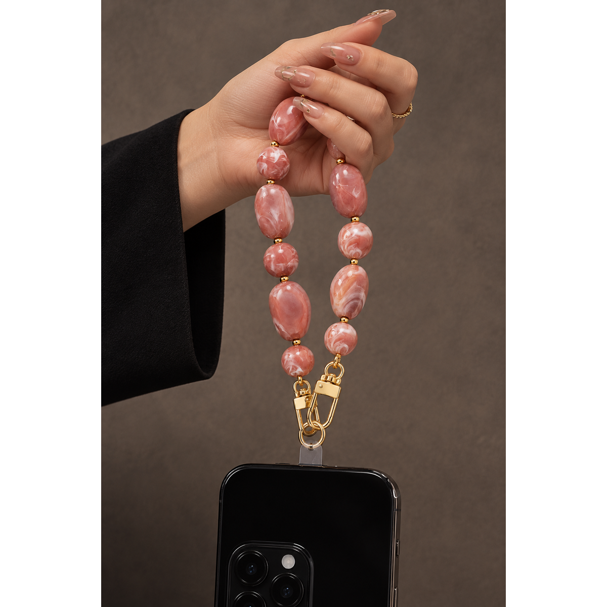 Beaded Stone Wristlet
