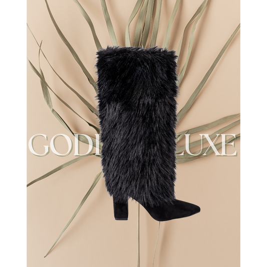 00001 Wendy Black Fur Boot