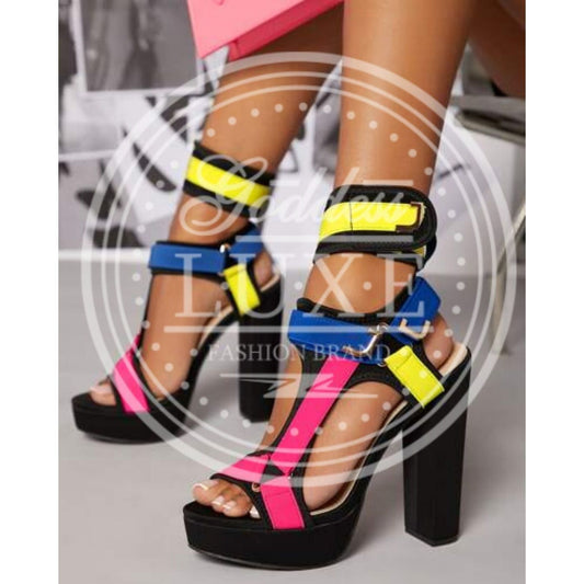 1K Keandra Black Multi Platform Heel