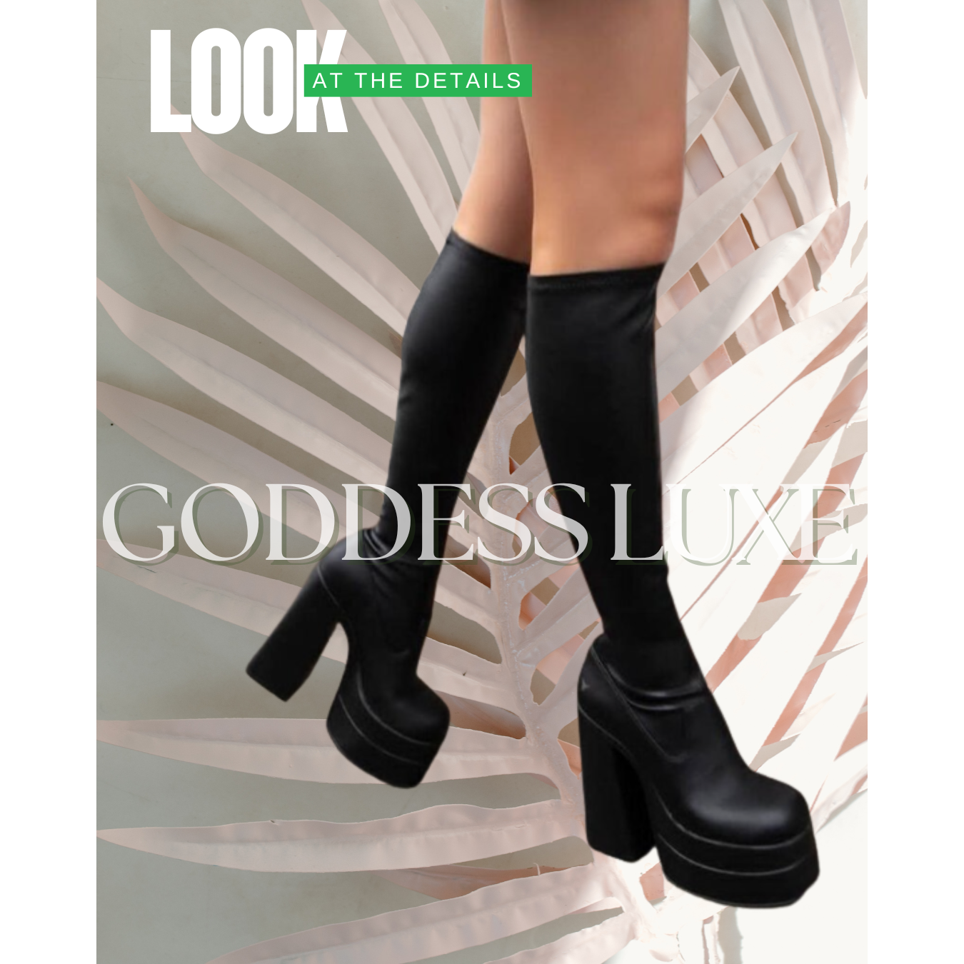 CARDI Double Platform Knee High Boot