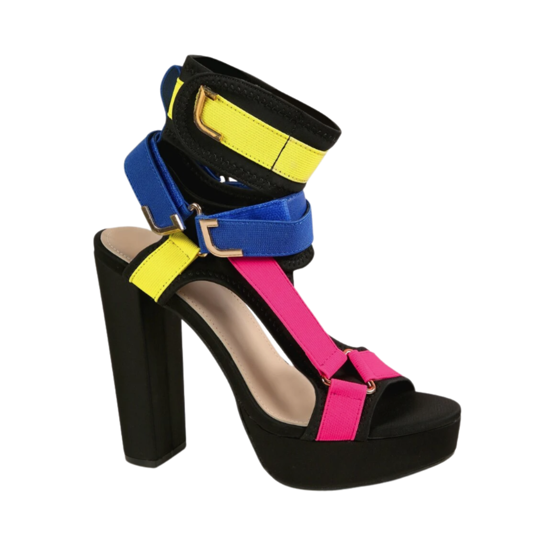 1K Keandra Black Multi Platform Heel