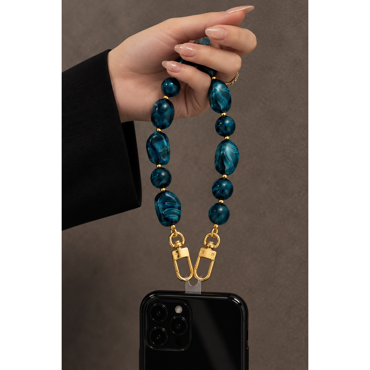 Beaded Stone Wristlet