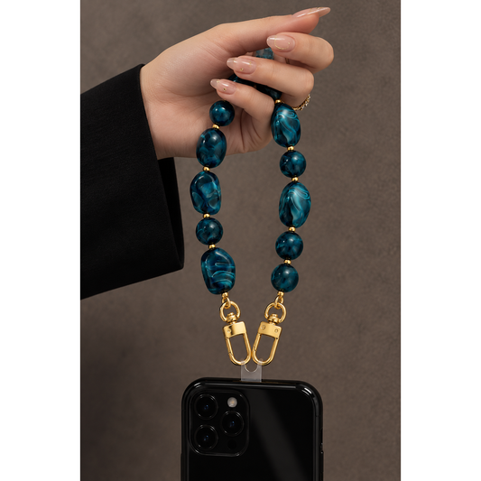 Beaded Stone Wristlet