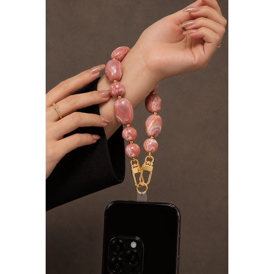 Beaded Stone Wristlet