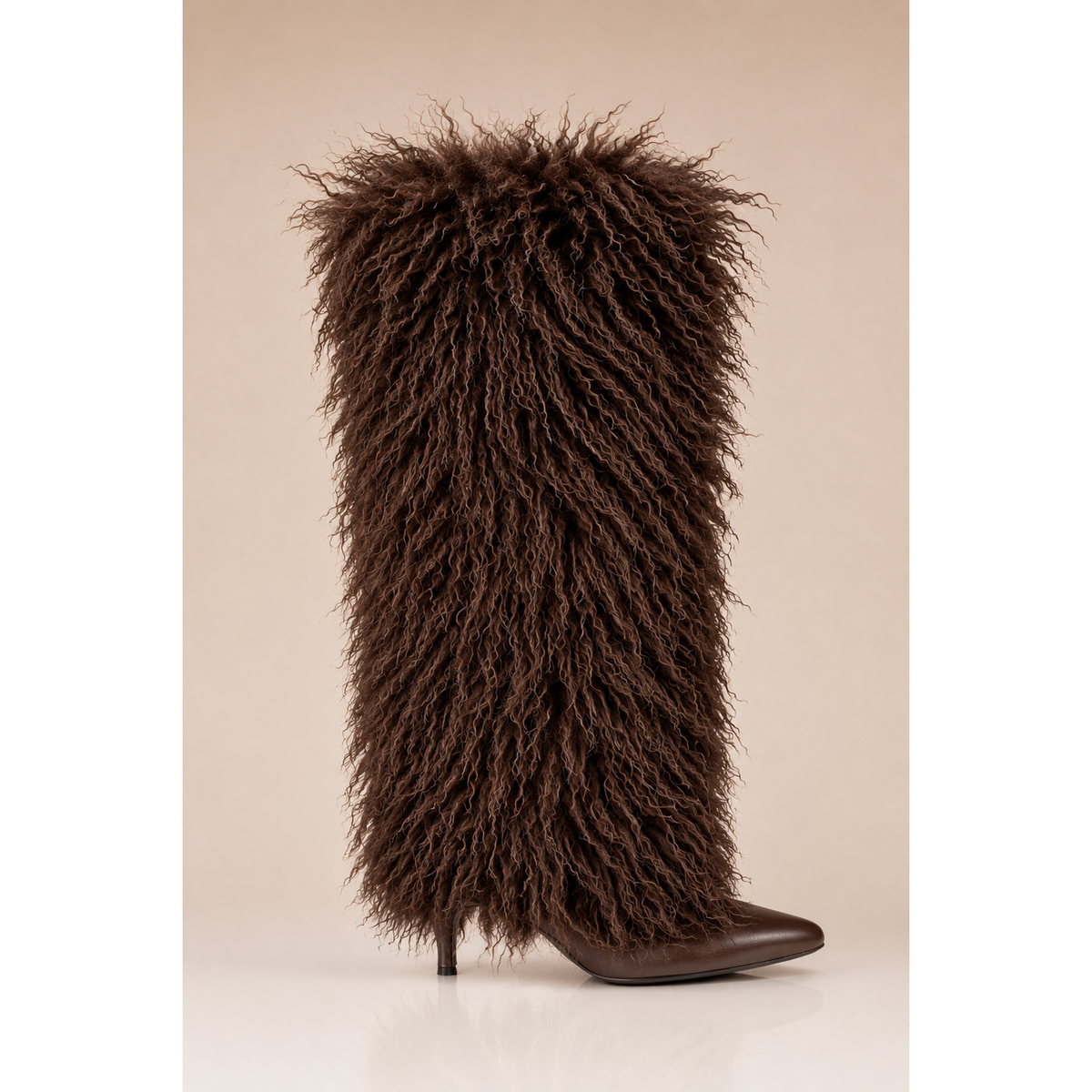 Demure Diamante Fur Boot