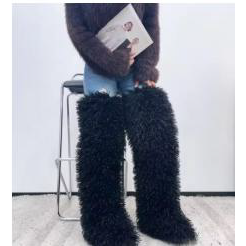 0002 Shaggy Over The Knee Boot