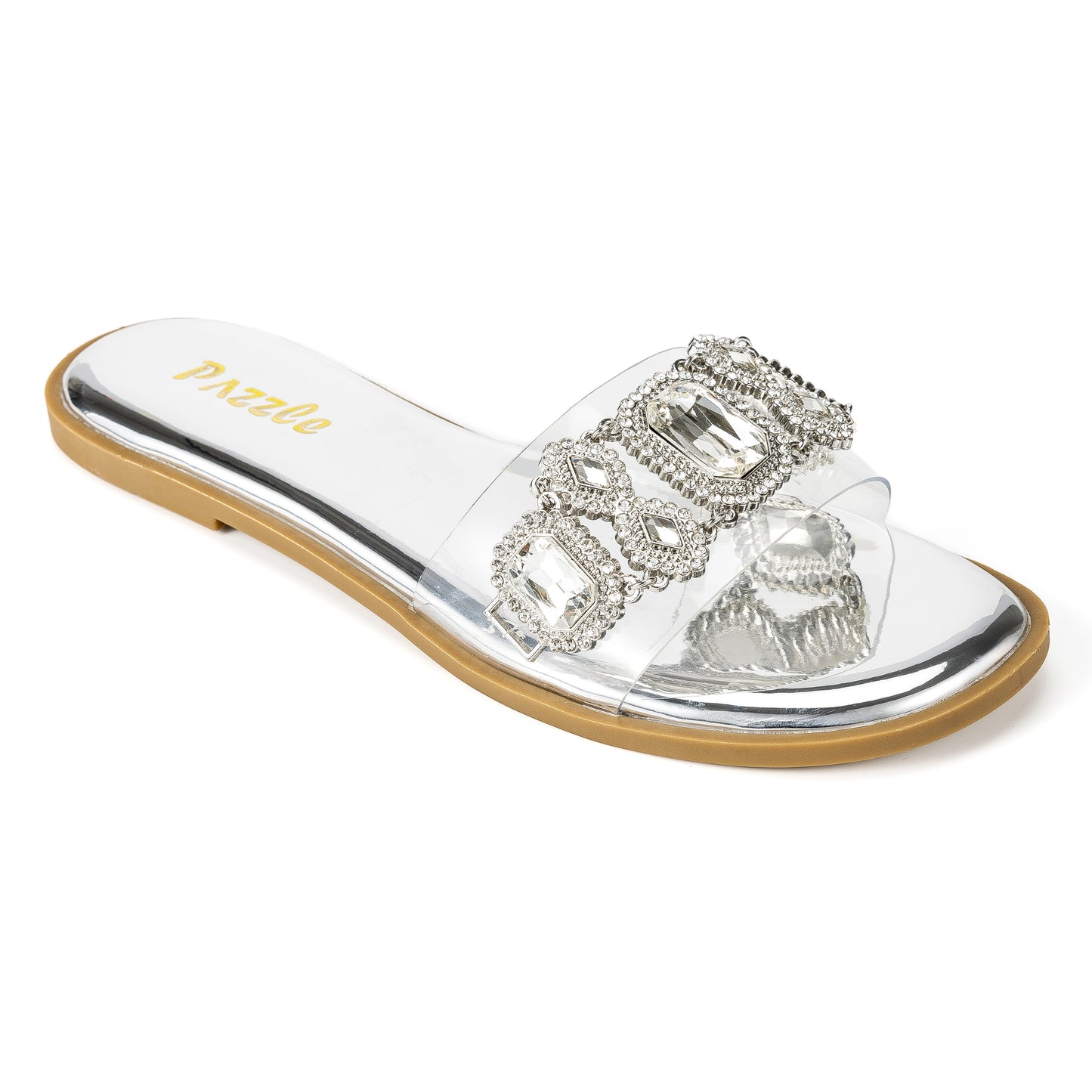 001 Pizza Jeweled Flat Sandal