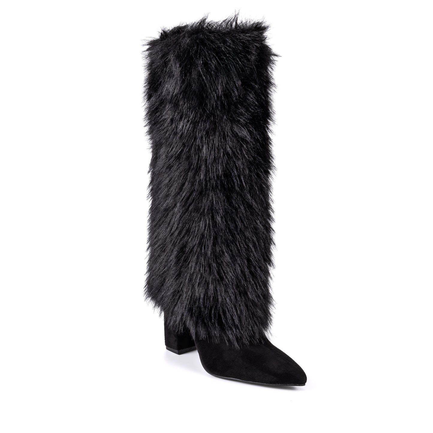 00001 Wendy Black Fur Boot