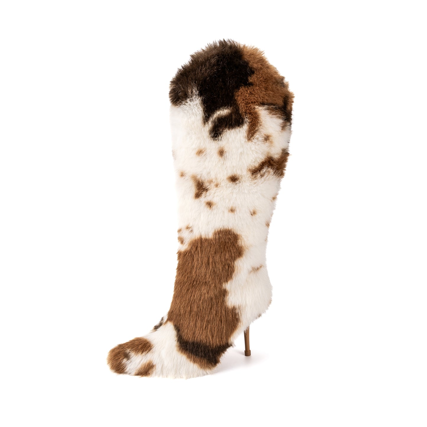 Ava Faux Fur Cow Print Boot