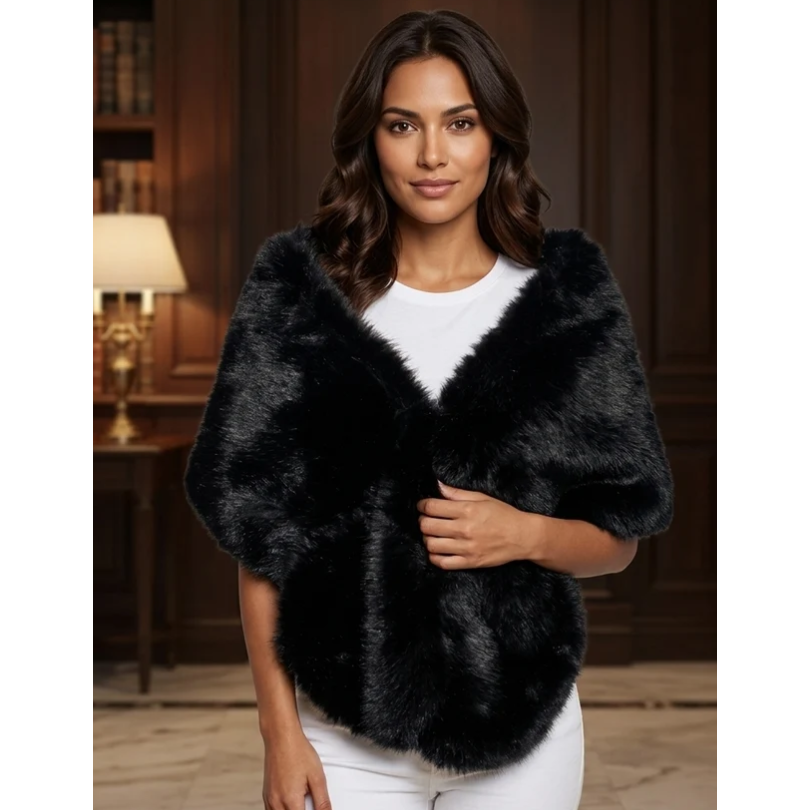 The Cinched Fur Shawl