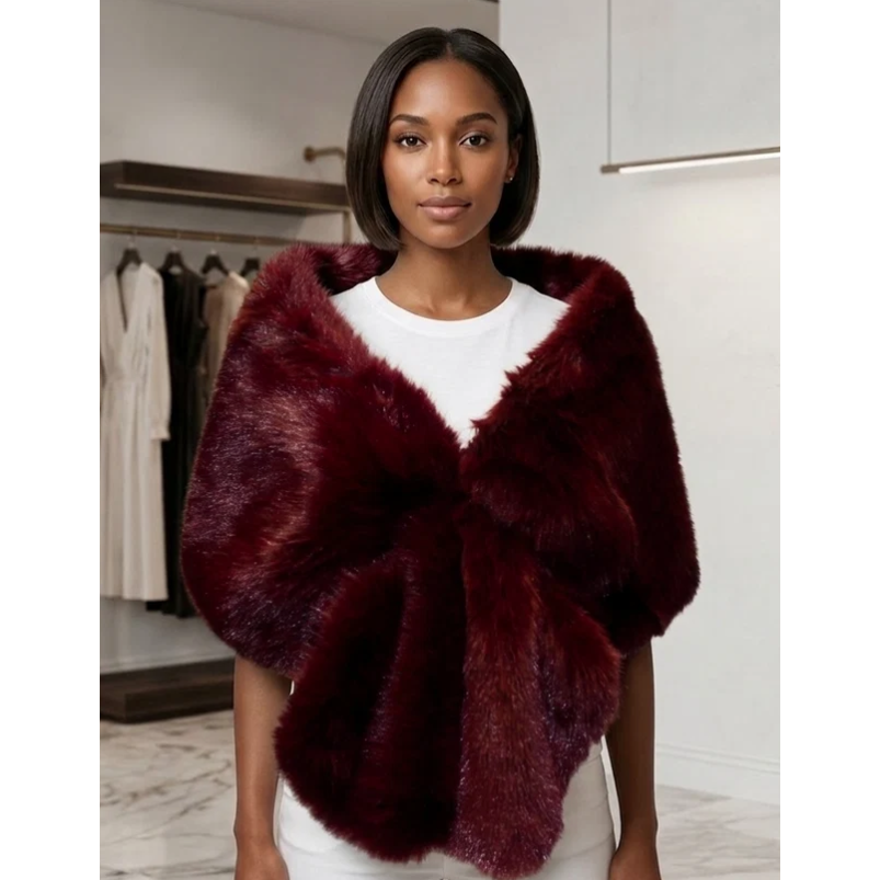 The Cinched Fur Shawl