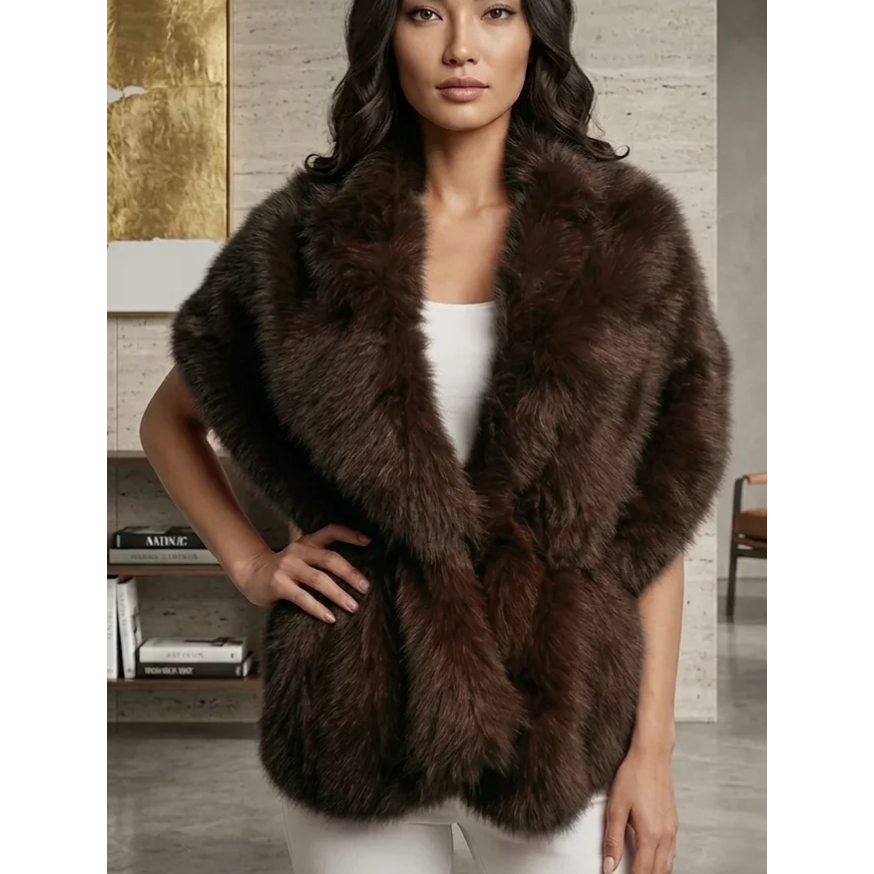 The Cinched Fur Shawl