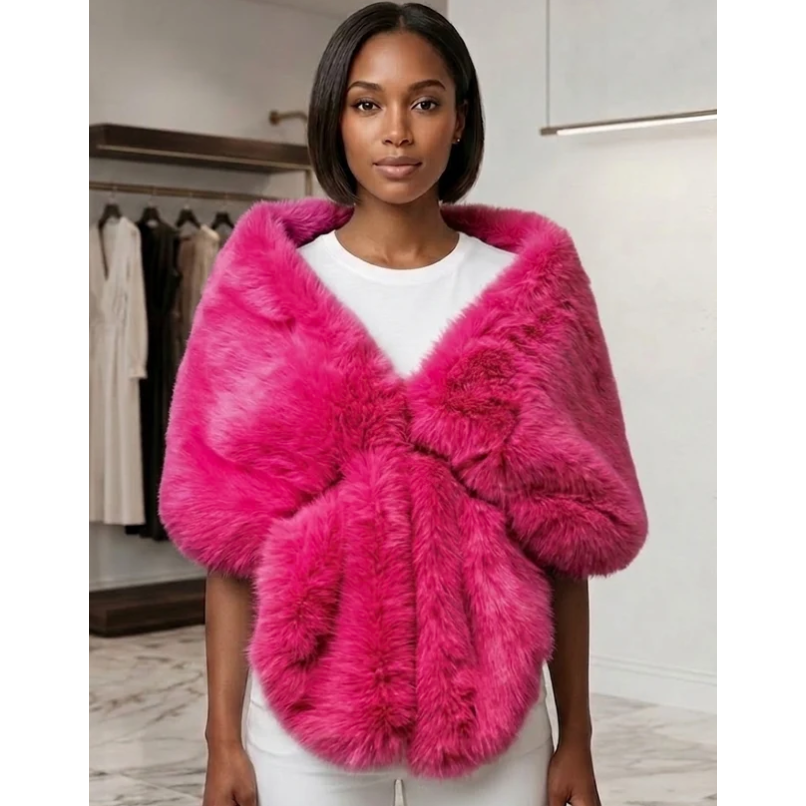 The Cinched Fur Shawl