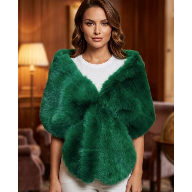 The Cinched Fur Shawl