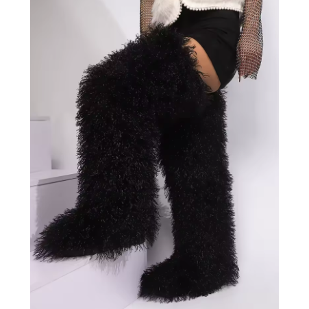0002 Shaggy Over The Knee Boot