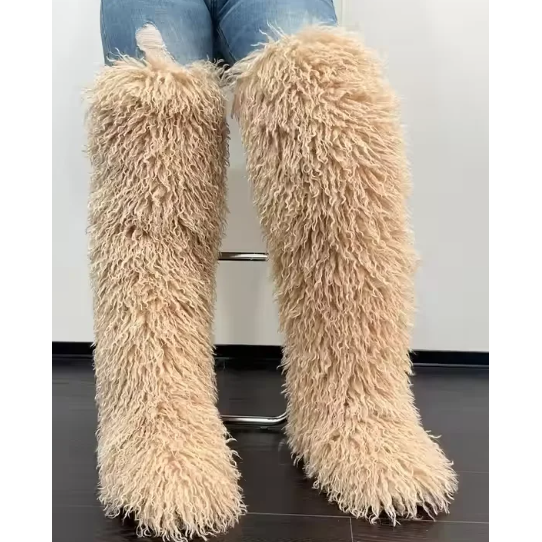 0002 Shaggy Over The Knee Boot