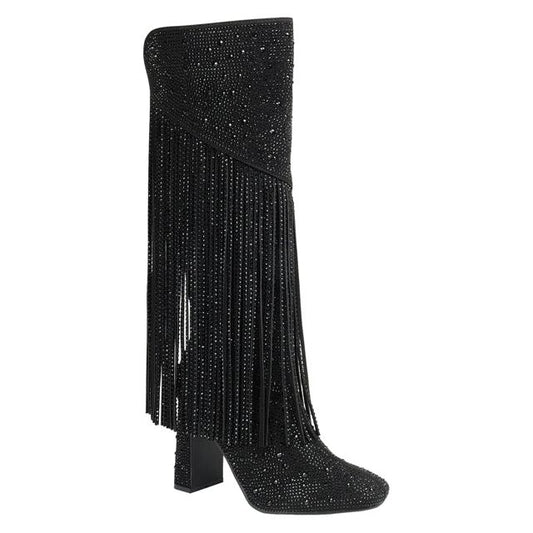 Wayward Rhinestone Fringe Boot