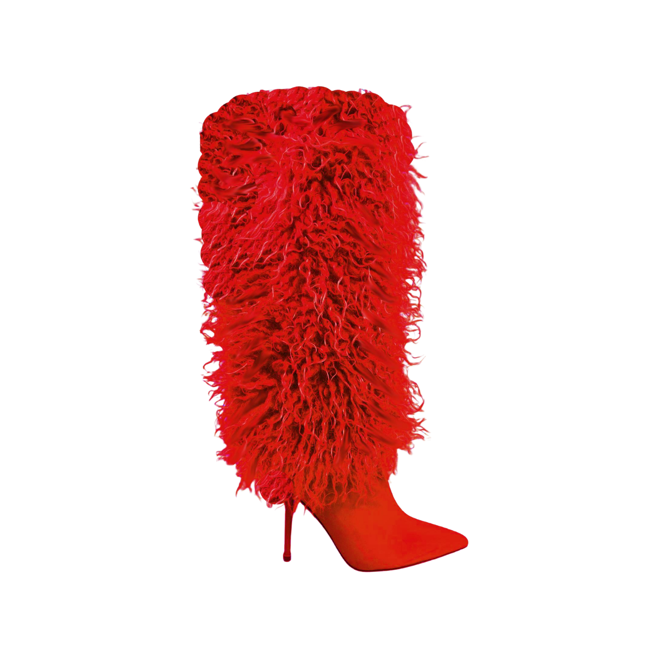Demure Diamante Fur Boot