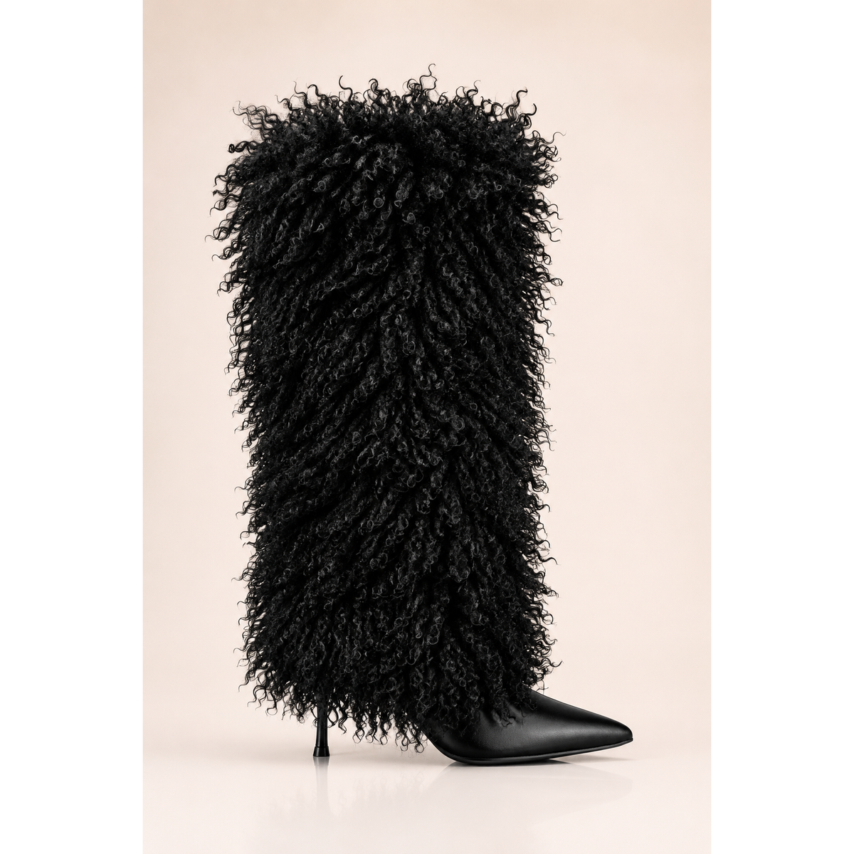 Demure Diamante Fur Boot