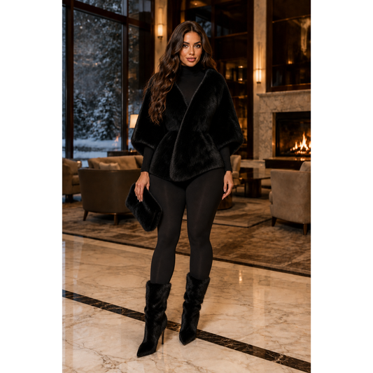 The Cinched Fur Shawl