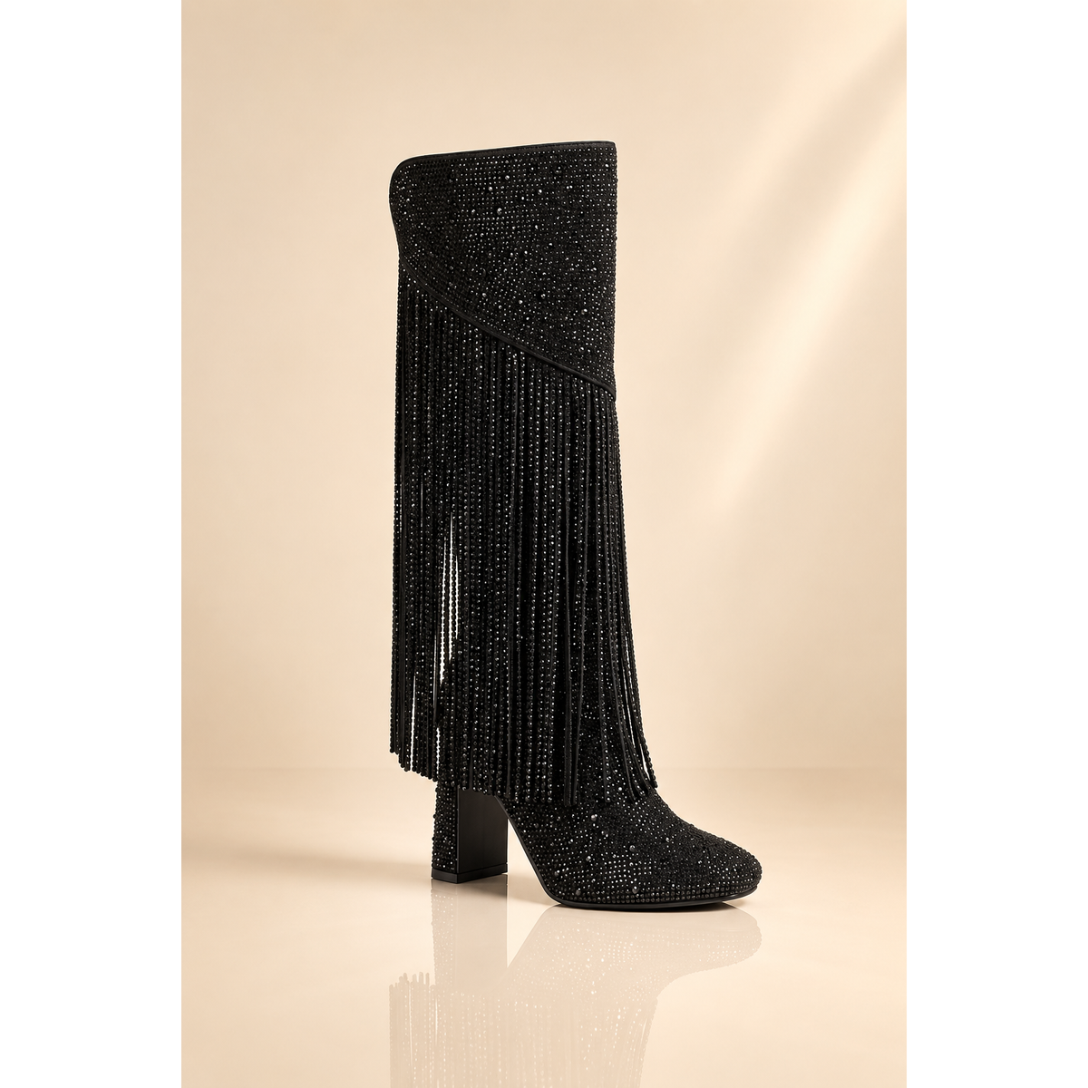 Wayward Rhinestone Fringe Boot