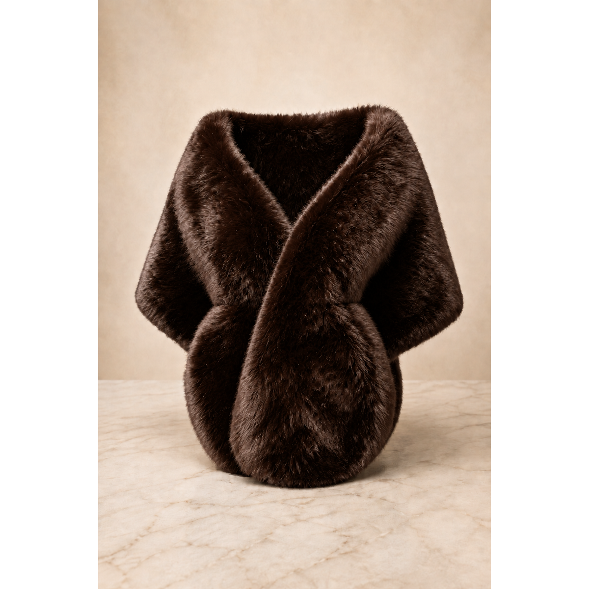The Cinched Fur Shawl
